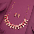 Tehzeeb Creationss Pink Colour Choker With Stud | Grocsy