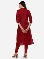 HERE&NOW Ethnic Motifs Yoke Design Kurta | Grocsy