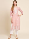 HERE&NOW Ethnic Motifs Embroidered Sequined Georgette Kurta | Grocsy