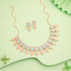 Tehzeeb Creationss Sky Blue Colour Choker With Stud | Grocsy