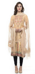 A R Silk Women's Orgenza Cotton Stone Work Golden Regular Dupatta | Grocsy