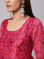 Aks Tie & Dyed Anarkali Kurta | Grocsy