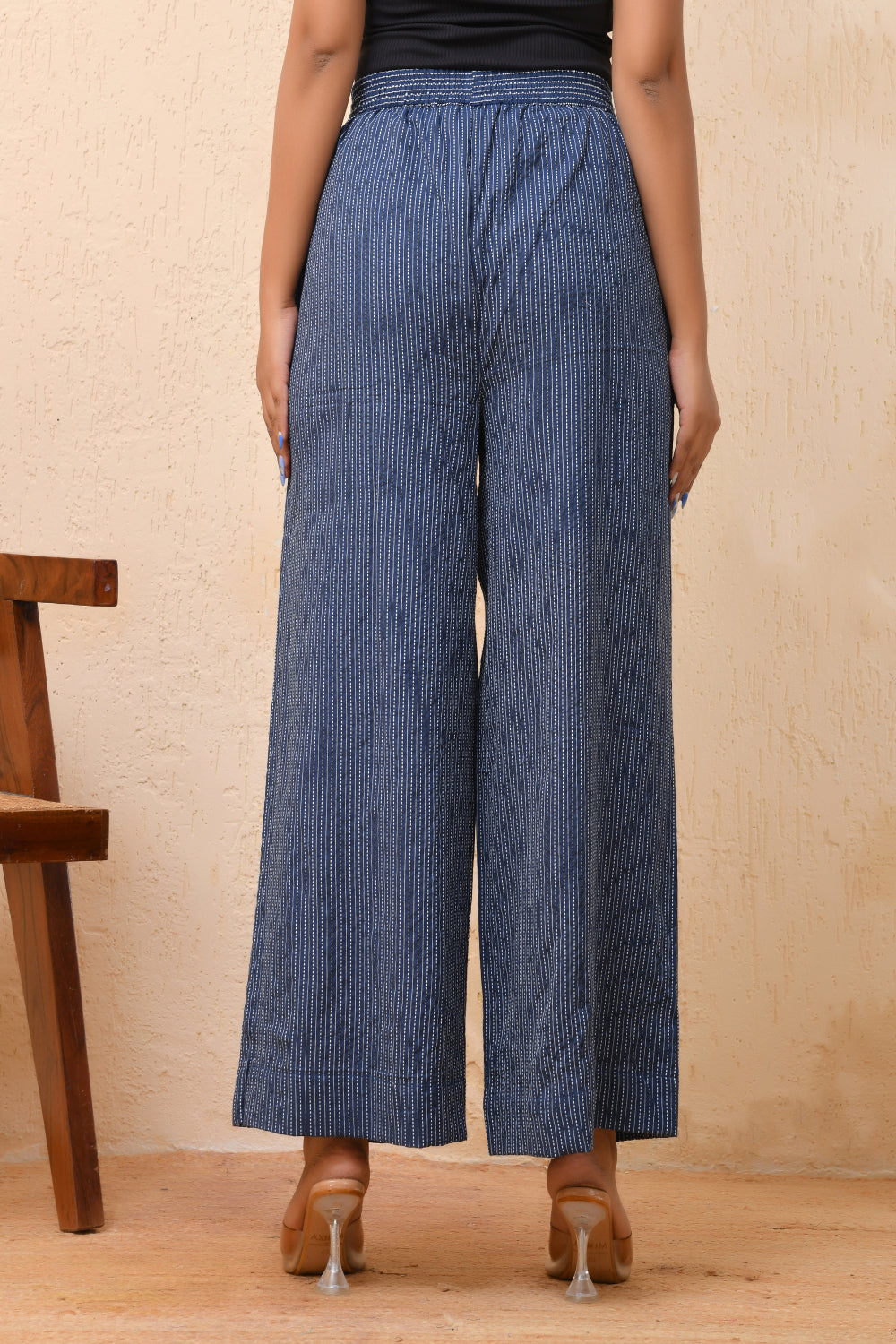 Vaasva Women Royal Blue Palazzo Pants | Grocsy