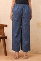 Vaasva Women Royal Blue Palazzo Pants | Grocsy