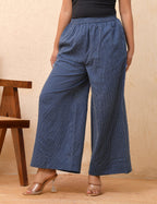 Vaasva Women Royal Blue Palazzo Pants | Grocsy