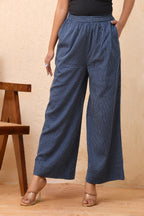 Vaasva Women Royal Blue Palazzo Pants | Grocsy
