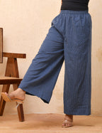 Vaasva Women Royal Blue Palazzo Pants | Grocsy
