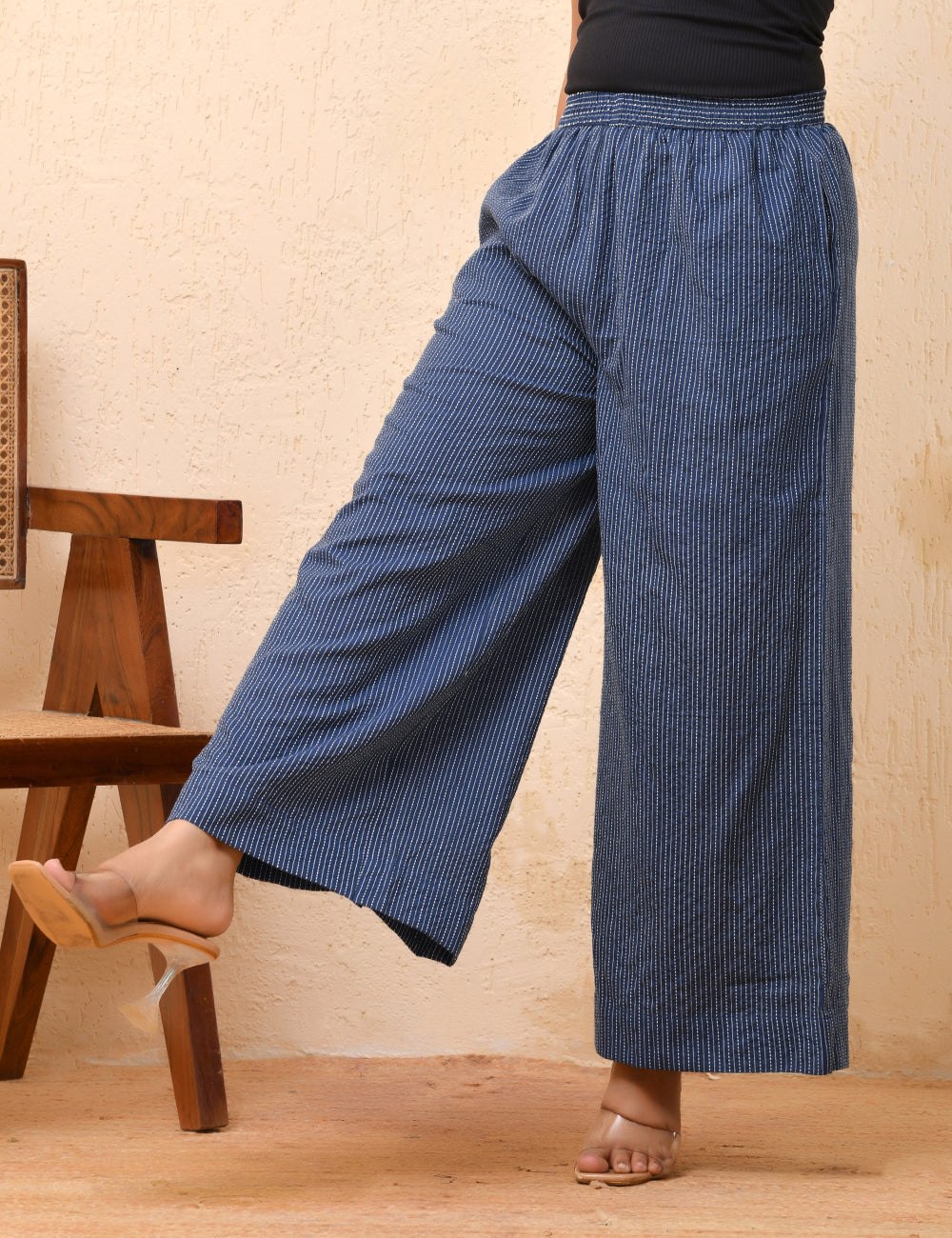 Vaasva Women Royal Blue Palazzo Pants | Grocsy