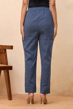 Vaasva Women Royal Blue Straight Pant | Grocsy