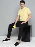 Alcis Men Mandarin Collar Dry Tech Slim Fit T-shirt | Grocsy