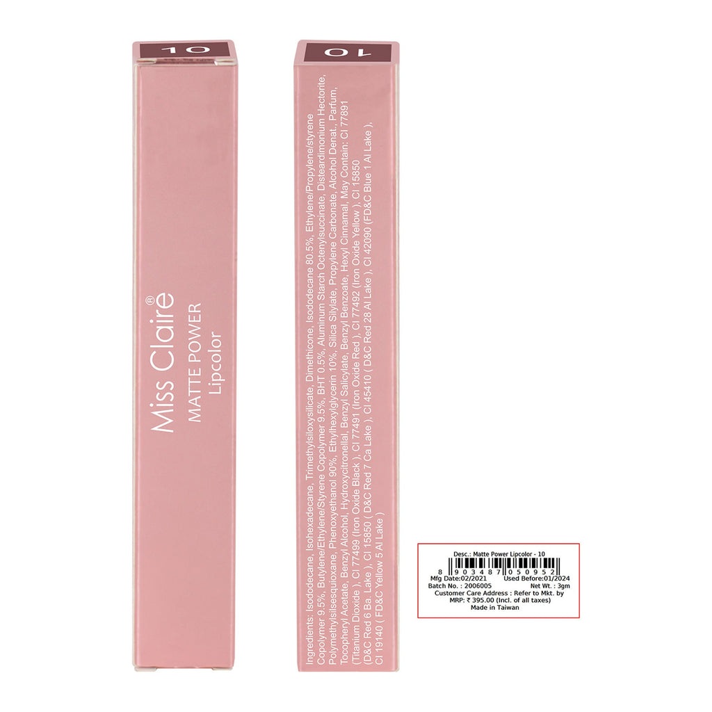 Miss Claire Matte Power Lipcolor - 10 | Grocsy