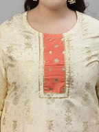 Sztori Plus Size Floral Printed Regular Kurta With Trousers | Grocsy