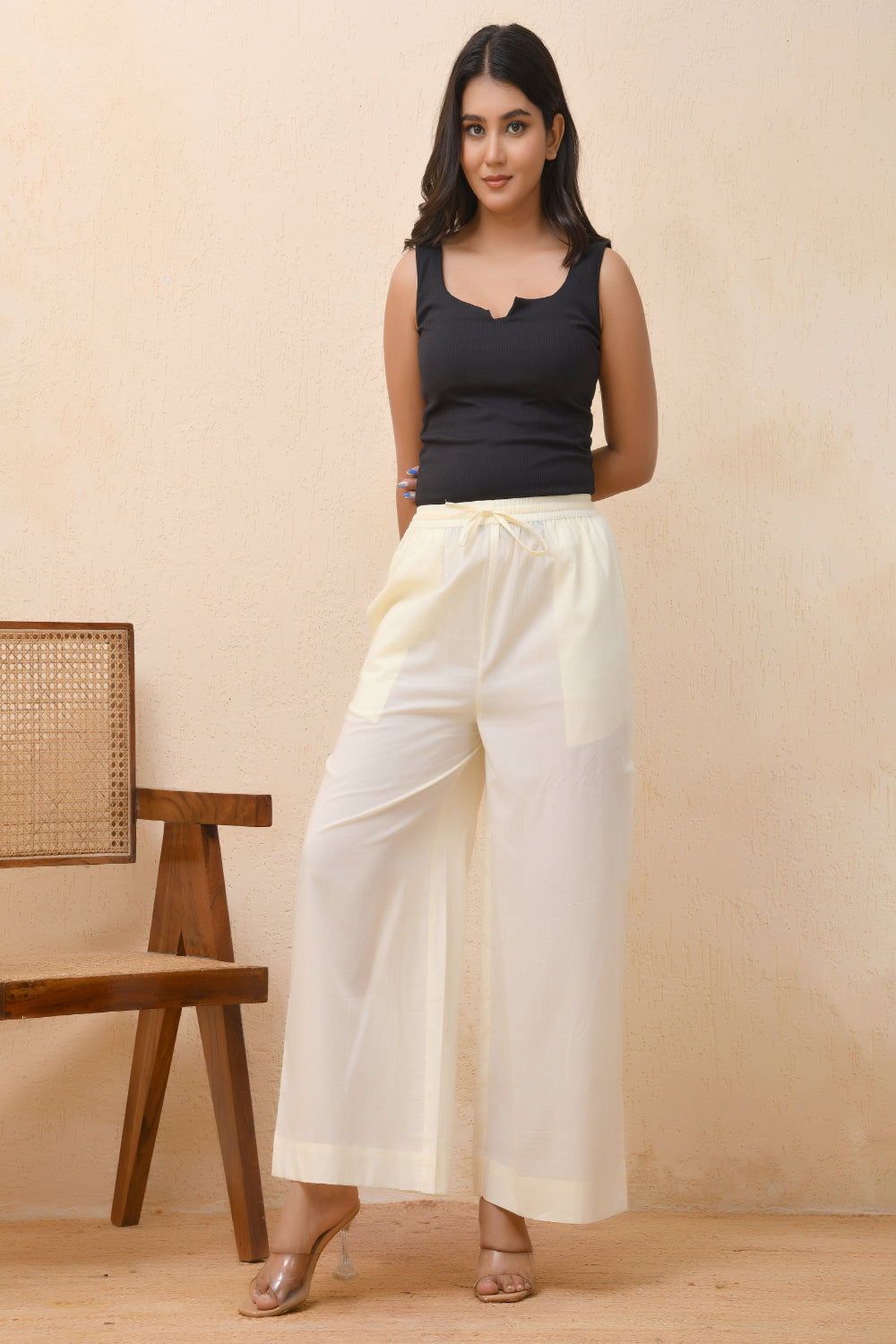 Vaasva Women Royal Blue Straight Pant | Grocsy