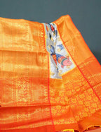Shades of Sky Blue Colour Floral Design Banaras Semi Silk Saree By Gayathri Reddy Designer Studio | Grocsy
