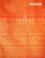 Shades of Sky Blue Colour Floral Design Banaras Semi Silk Saree By Gayathri Reddy Designer Studio | Grocsy