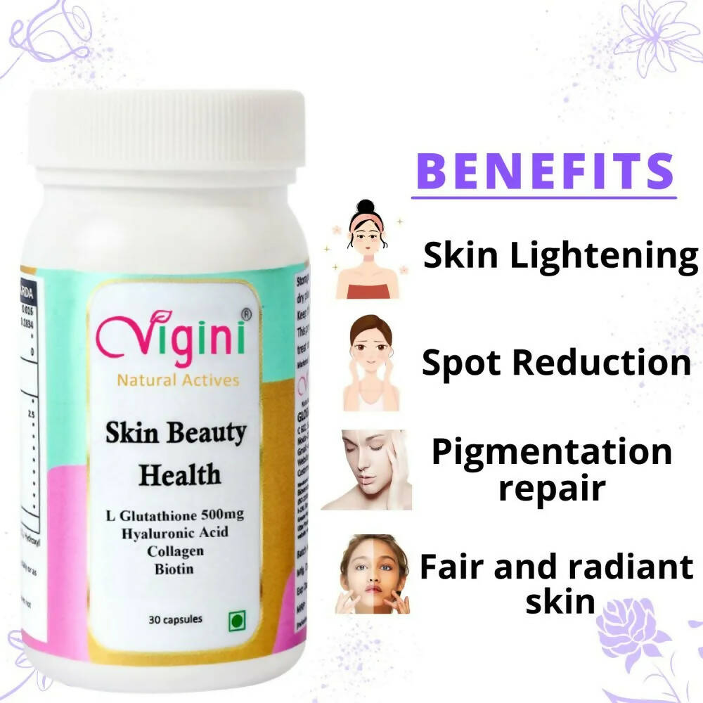 Vigini Natural Active Skin Beauty Health Capsules for Men Women | Grocsy