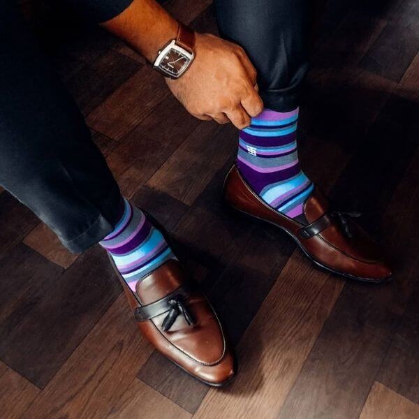 Socksoho Luxury Men Socks Blueberry Edition | Grocsy