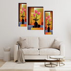 Tehzeeb Creations Set Of 3 Digital Wall Painting | Grocsy