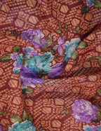 Shades of Maroon Colour Floral Design Semi Chanderi Saree By Gayathri Reddy Designer Studio | Grocsy
