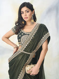 kasee Floral Embroidered Saree | Grocsy