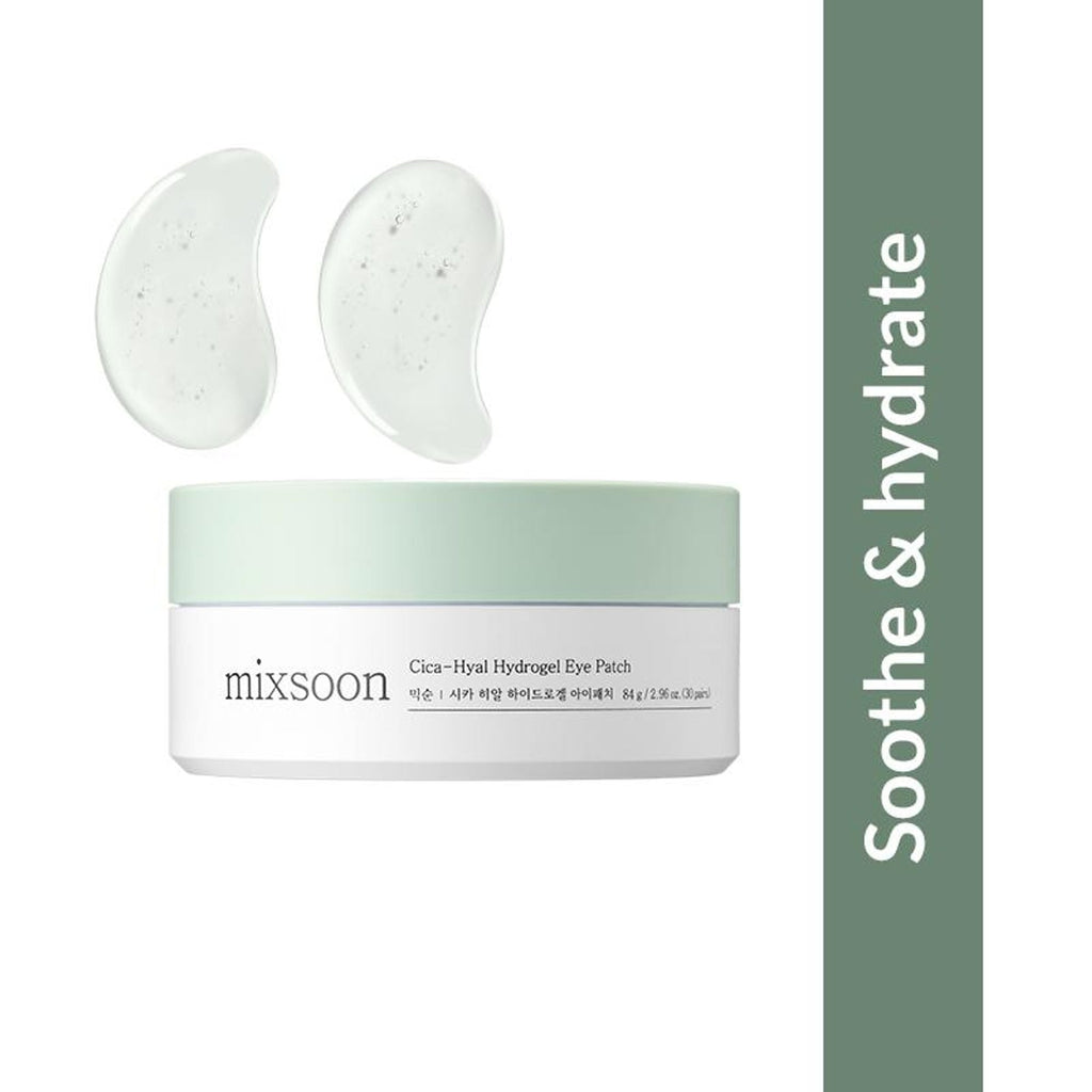 Mixsoon Cica-Hyal Hydrogel Eye Patch, Soothes, Hydrates & Calms Sensitive Eye Area | Grocsy