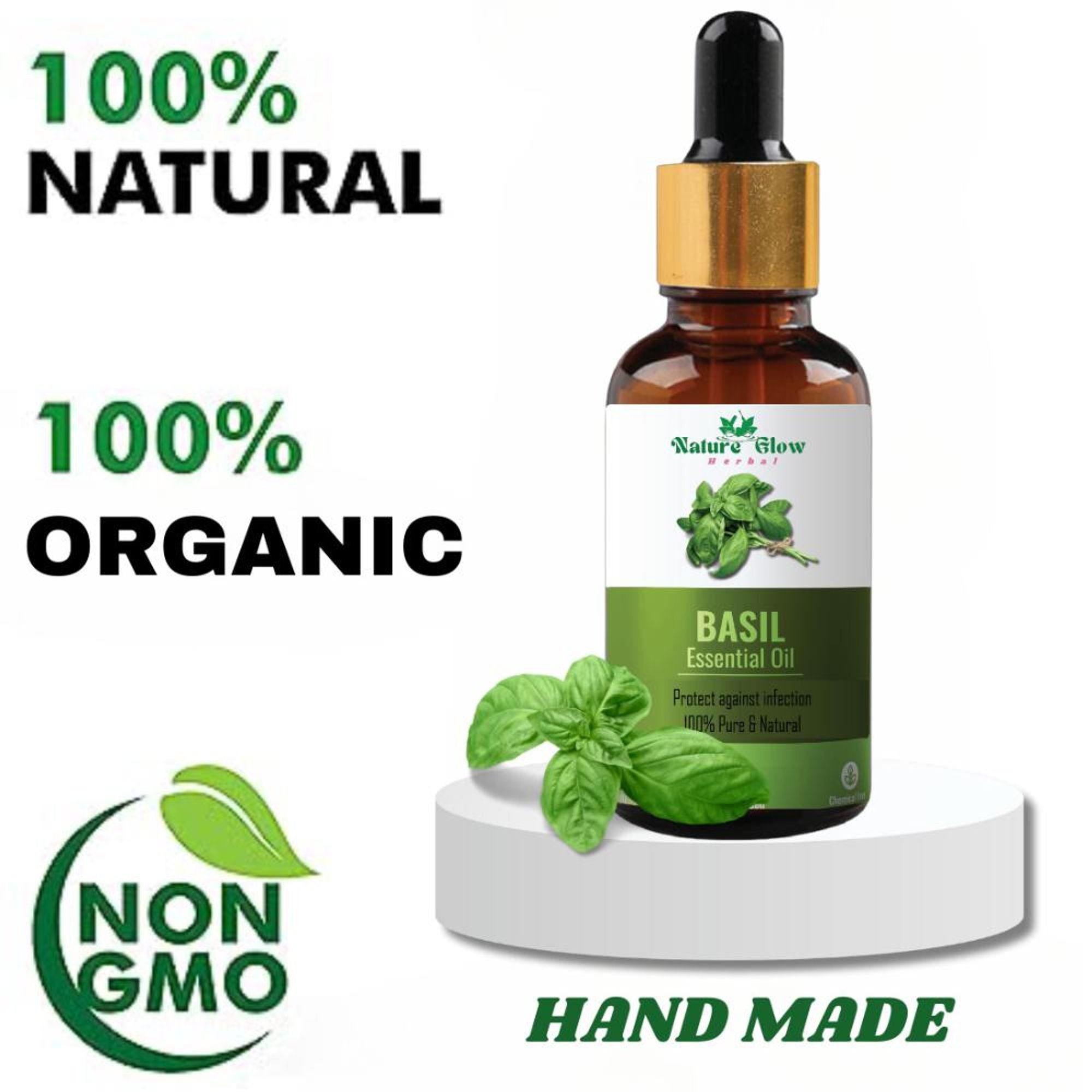 Nature Glow Herbal Basil Essential Oil | Grocsy