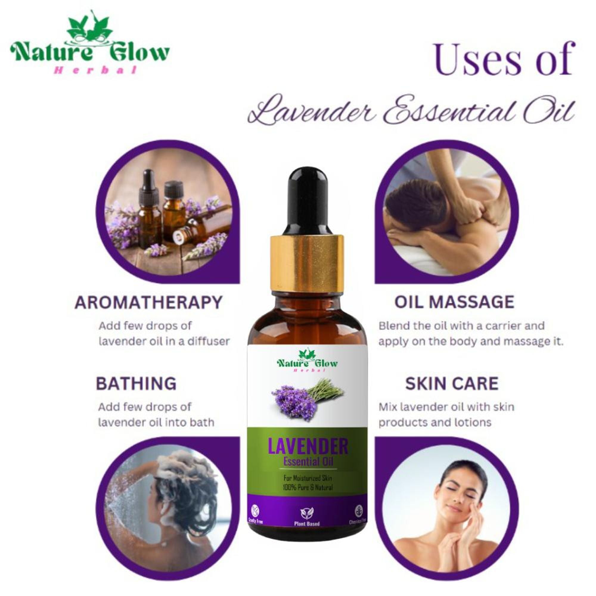 Nature Glow Herbal Lavender Essential Oil | Grocsy