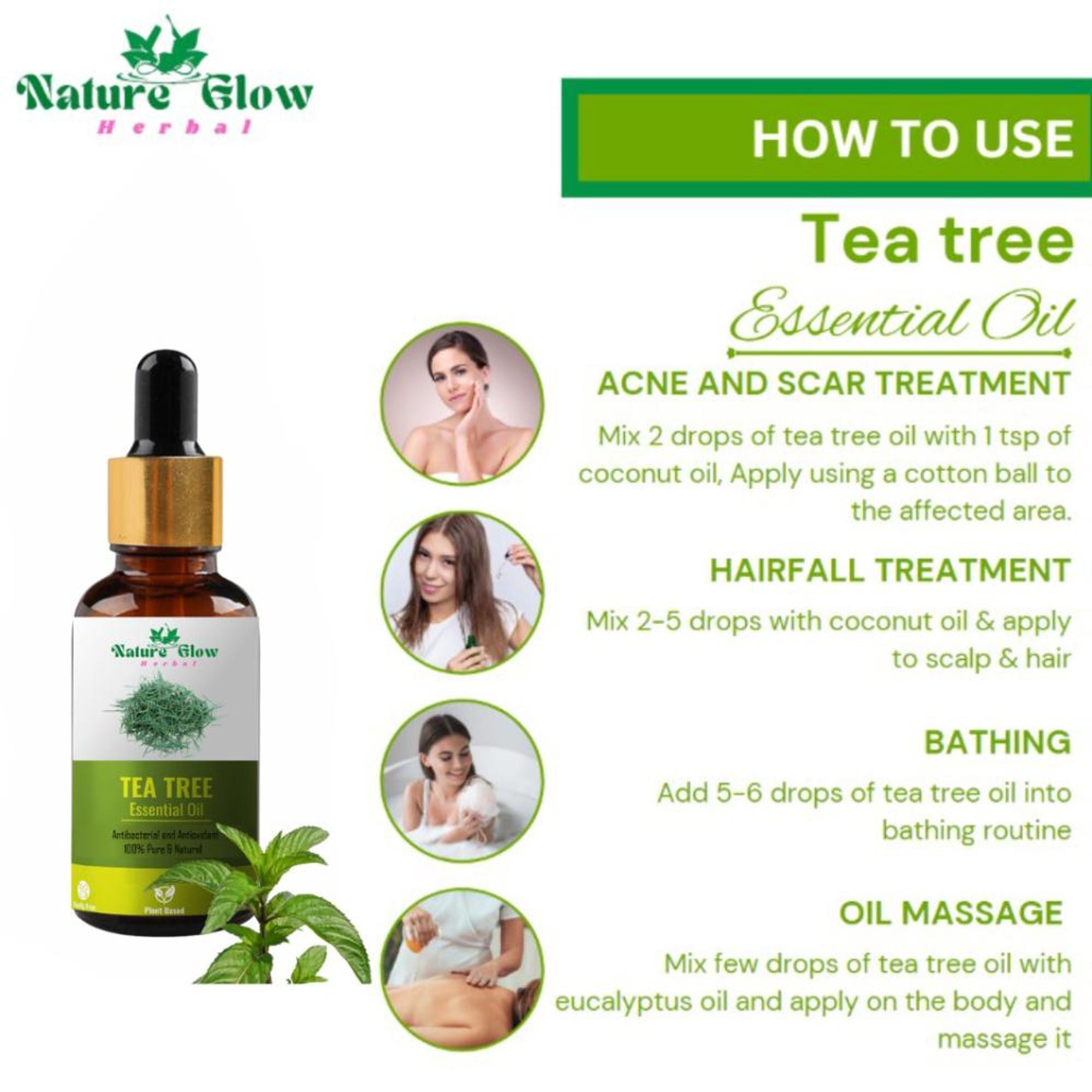 Nature Glow Herbal Nature Tea Tree Essential Oil | Grocsy
