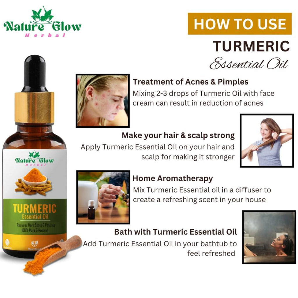 Nature Glow Herbal Turmeric Essential Oil | Grocsy