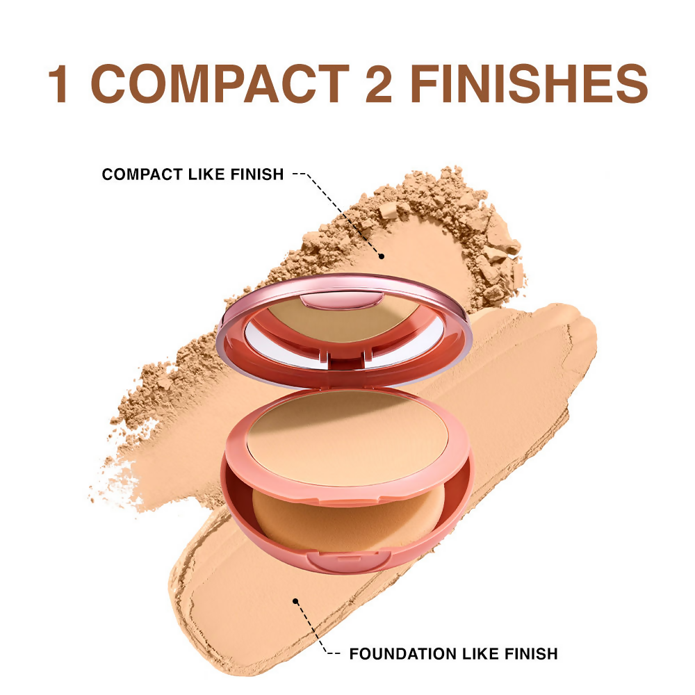 Lakme 9 To 5 Unreal Dual Cover Pressed Powder, 2 In 1 Compact + Foundation - 16 Sand | Grocsy