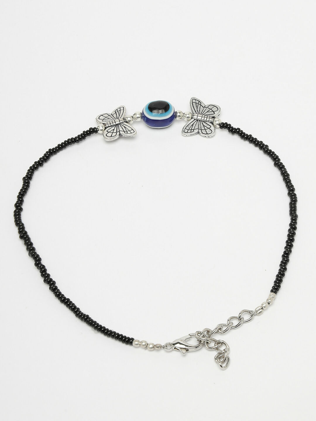 NVR Women's Evil Eye Black Anklets | Grocsy