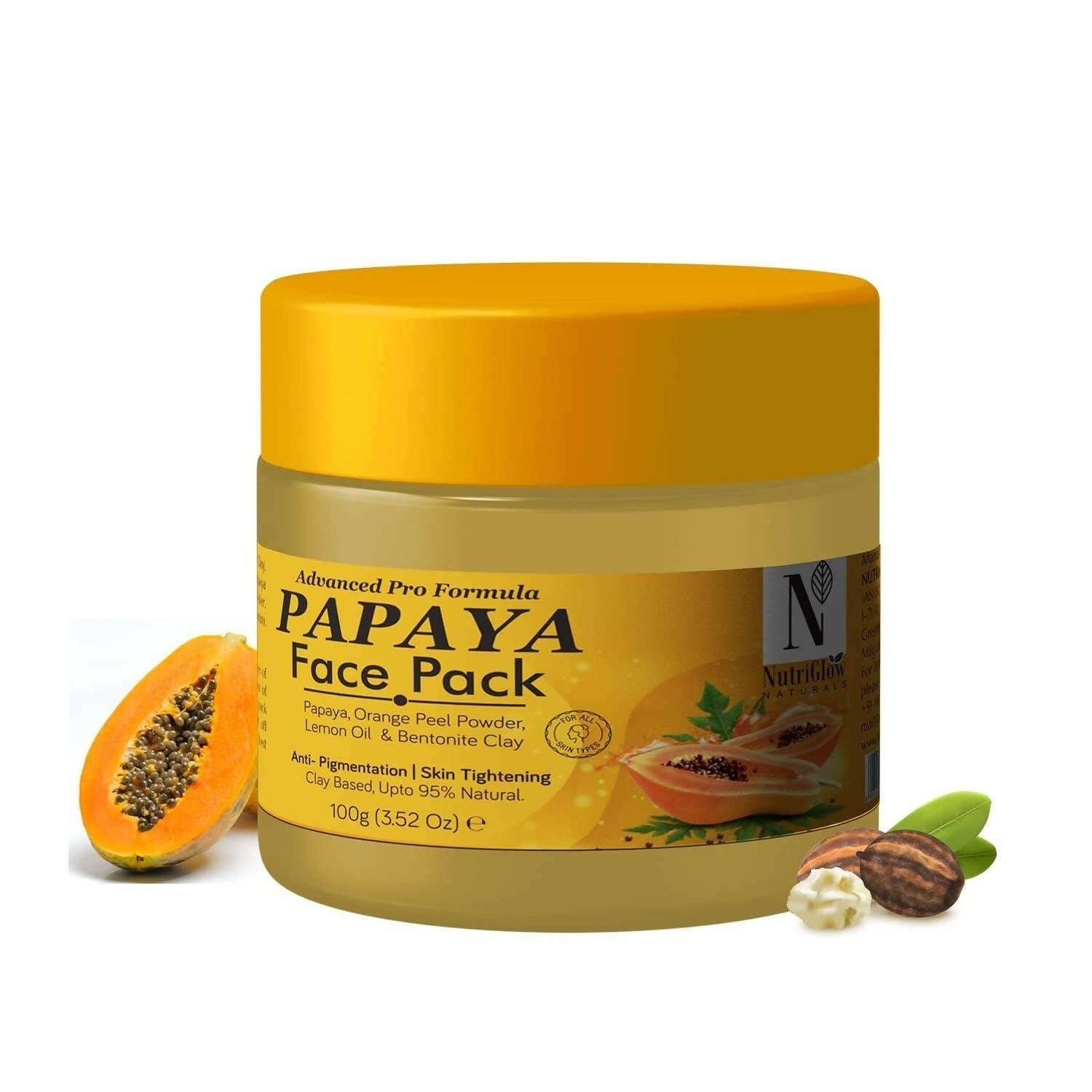 NutriGlow NATURAL'S Advanced Pro Formula Papaya Face pack | Grocsy