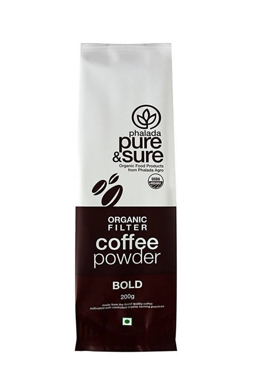 Pure & Sure Organic Filter Coffee Powder - Bold | Grocsy