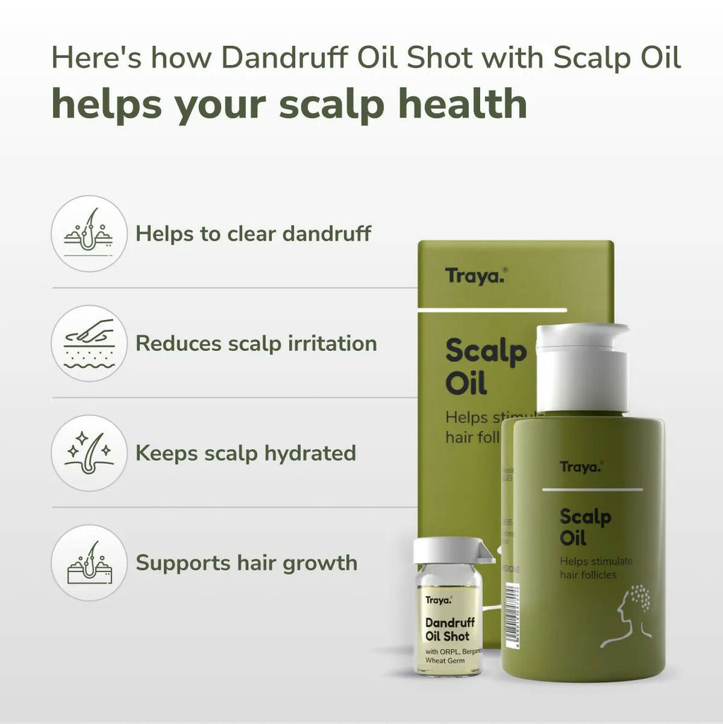 Traya Scalp Oil with Dandruff Oil Shot | Grocsy