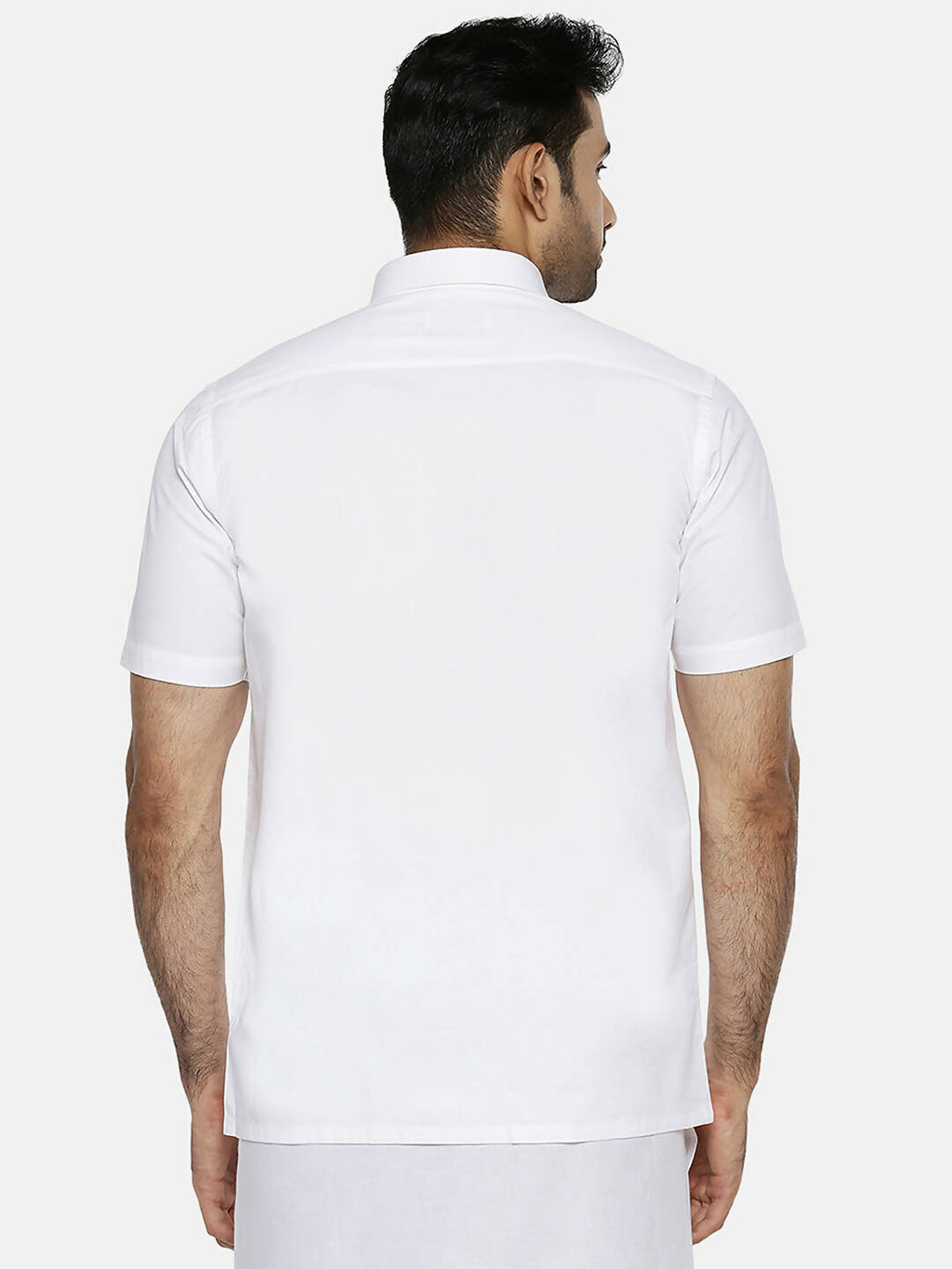 Ramraj Cotton Mens Half Sleeve Formal 100% Cotton White Shirt | Grocsy