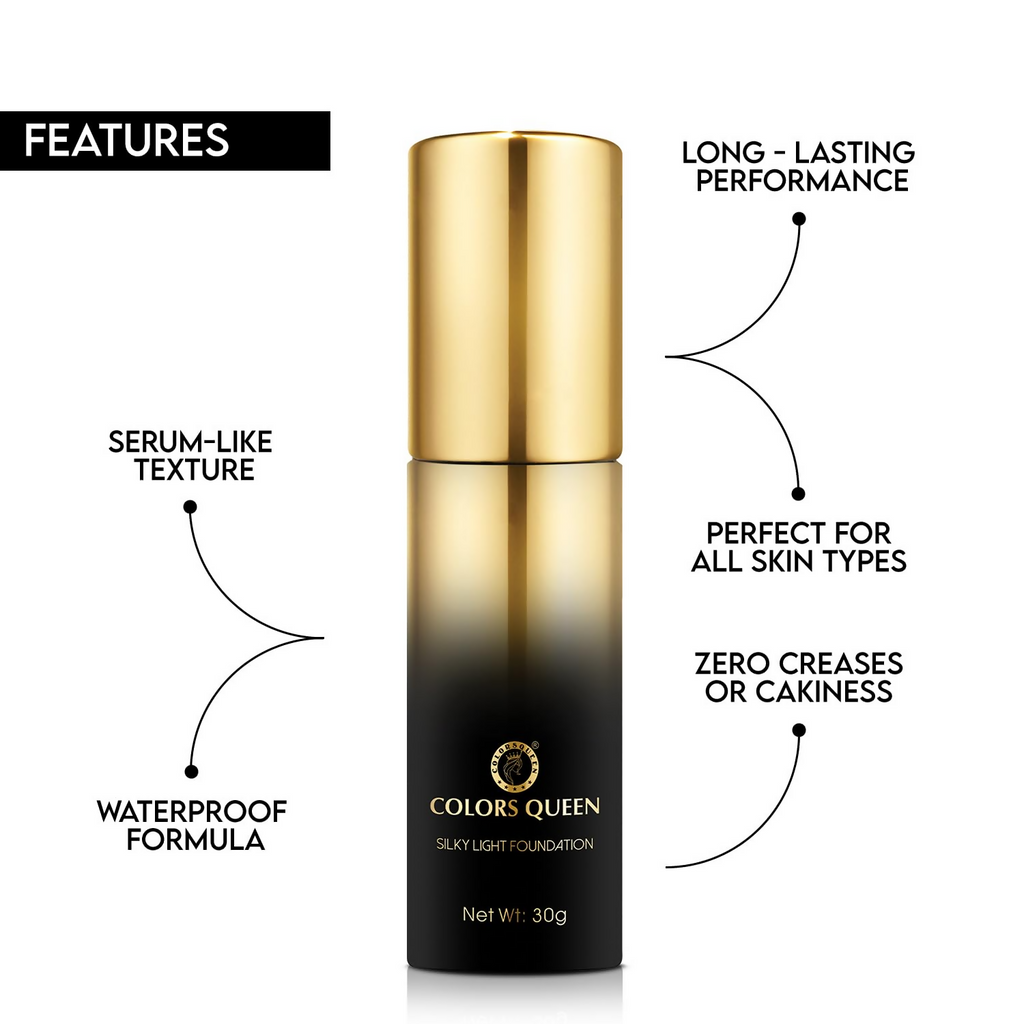 Colors Queen Silky Light Foundation - 04 Natural Nude | Grocsy