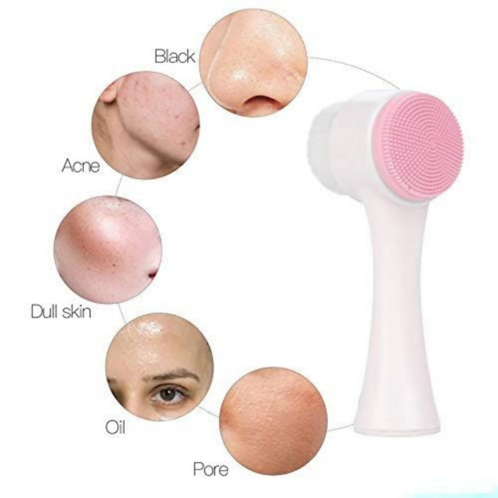 Bronson Professional 2 in 1 Silicone Facial Cleanser Brush Pore Exfoliation Massager | Grocsy