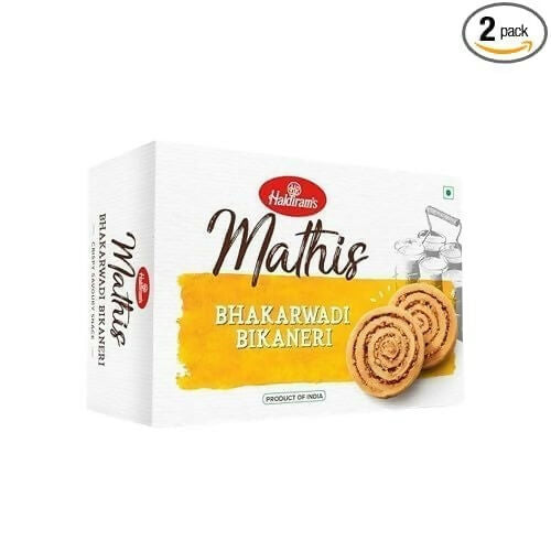 Haldiram's Bikaneri Bhakarwadi Mathis Indian Tea Time Crunchy Party Snack | Grocsy