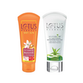 Lotus Herbals Safe Sun Screen Matte Gel SPF 50 & Whiteglow Facial Foam | Grocsy