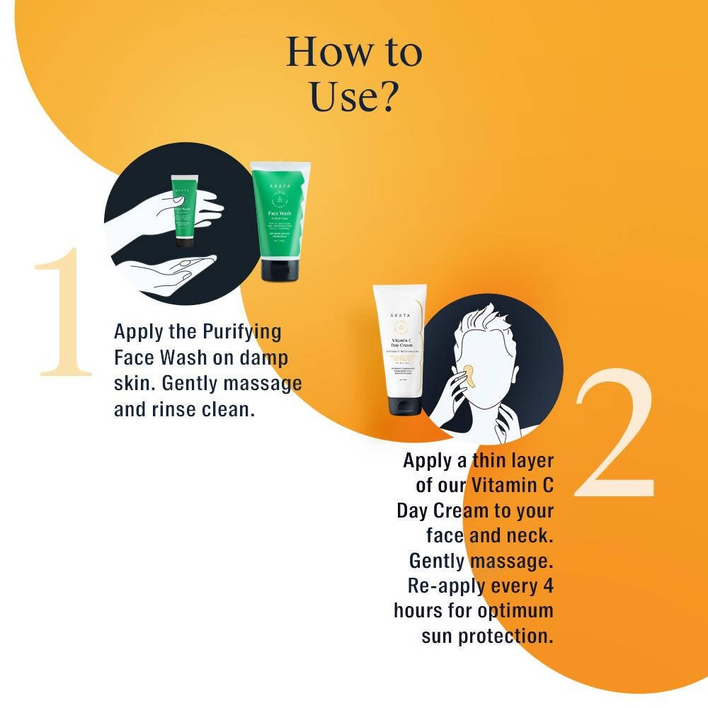 Arata Vitamin C Morning Glow Combo | Grocsy
