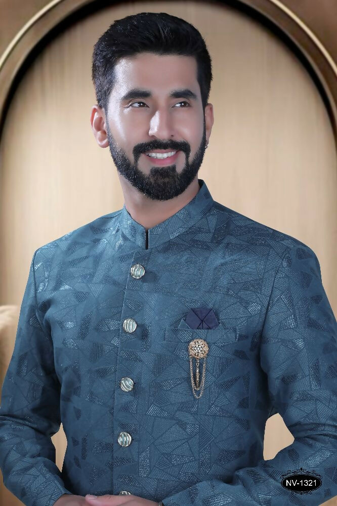 Joban Fashion Men's Blue TR Kurta with Pyjama | Grocsy