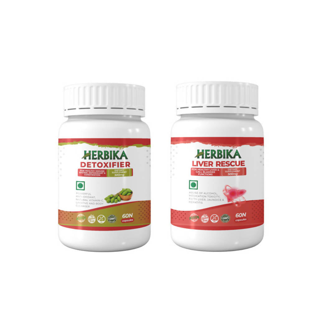Herbika Liver Rescue + Detoxifier Capsules | Grocsy