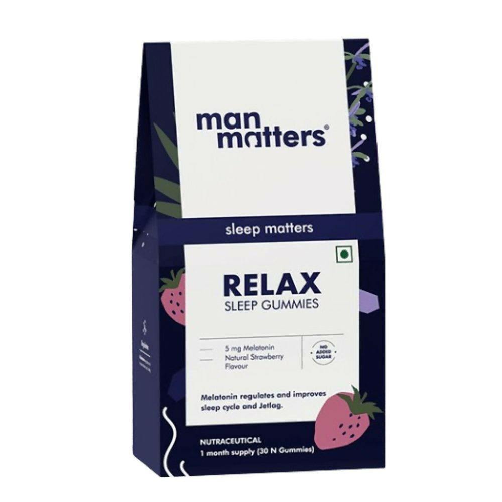 Man Matters Relax Melatonin Sleep Gummies - No Added Sugar | Grocsy