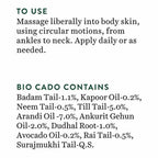 Biotique Advanced Ayurveda Bio Avocado Stress Relief Body Massage Oil | Grocsy