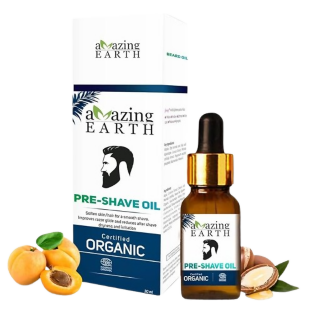 Amazing Earth Certified Organic Pre-Shave Oil | Grocsy