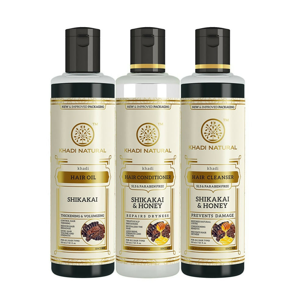 Khadi Natural Shikakai & Honey Shampoo and Conditioner Combo | Grocsy