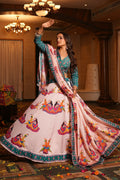 AI Fashion Light Pink Crepe Designer Navratri Wear Lehenga Choli Collection | Grocsy