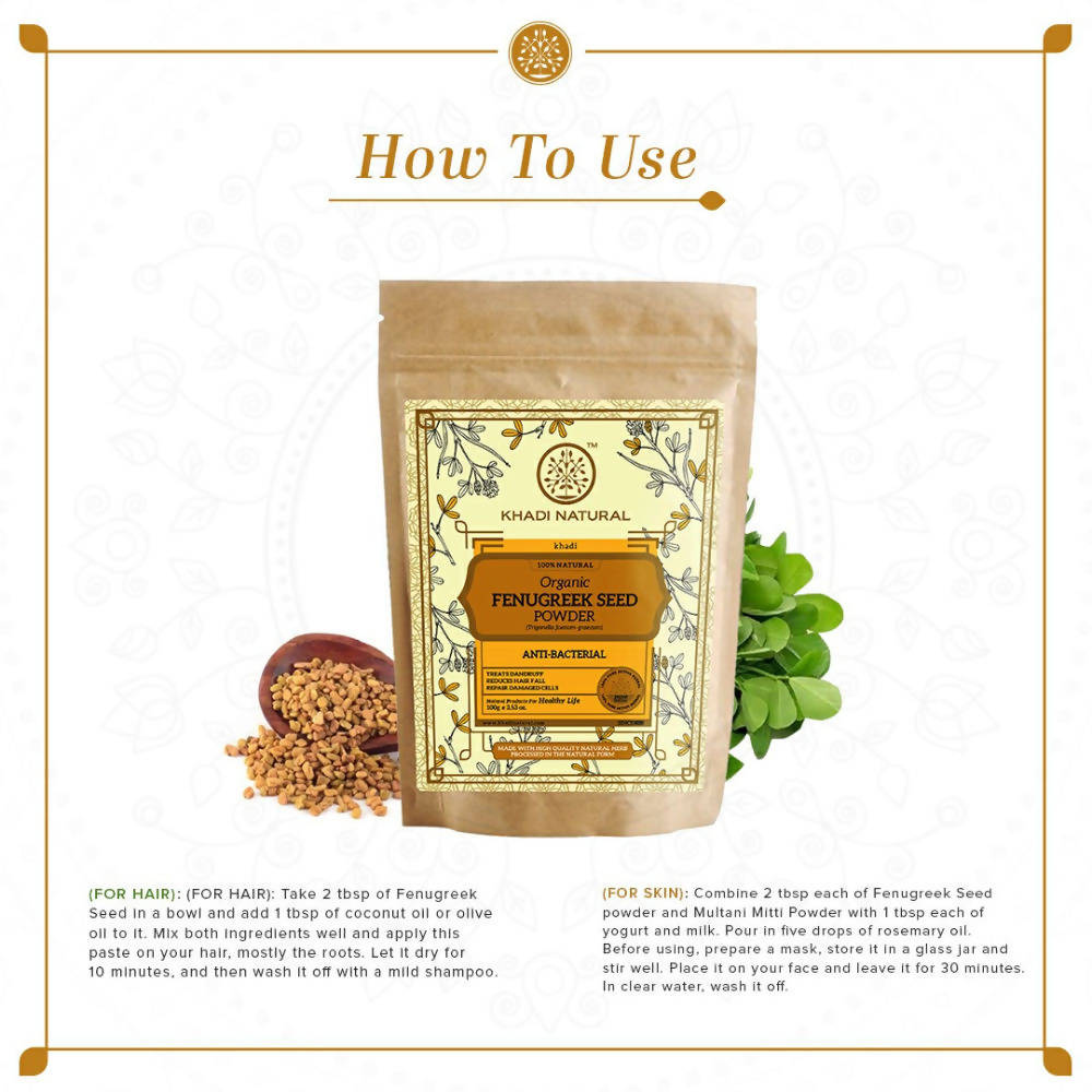 Khadi Natural Organic Fenugreek Seed Powder | Grocsy