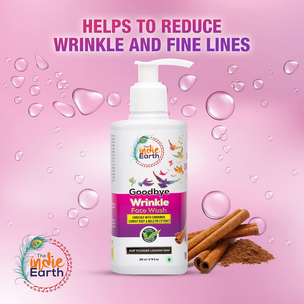 The Indie Earth Goodbye Wrinkle (Anti-Ageing) Facewash | Grocsy