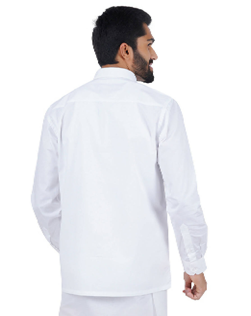 Ramraj Cotton Mens Full Sleeve Formal 100 % Cotton White Shirt | Grocsy